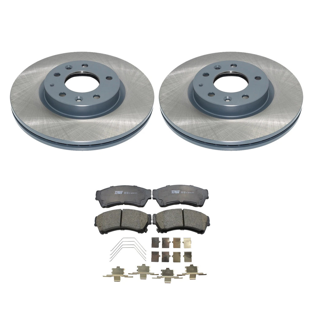 DuraGo Front Rotors & TRW Pro Ceramic Disc Brake Pads Kit for Mazda 6 (2006–2007)