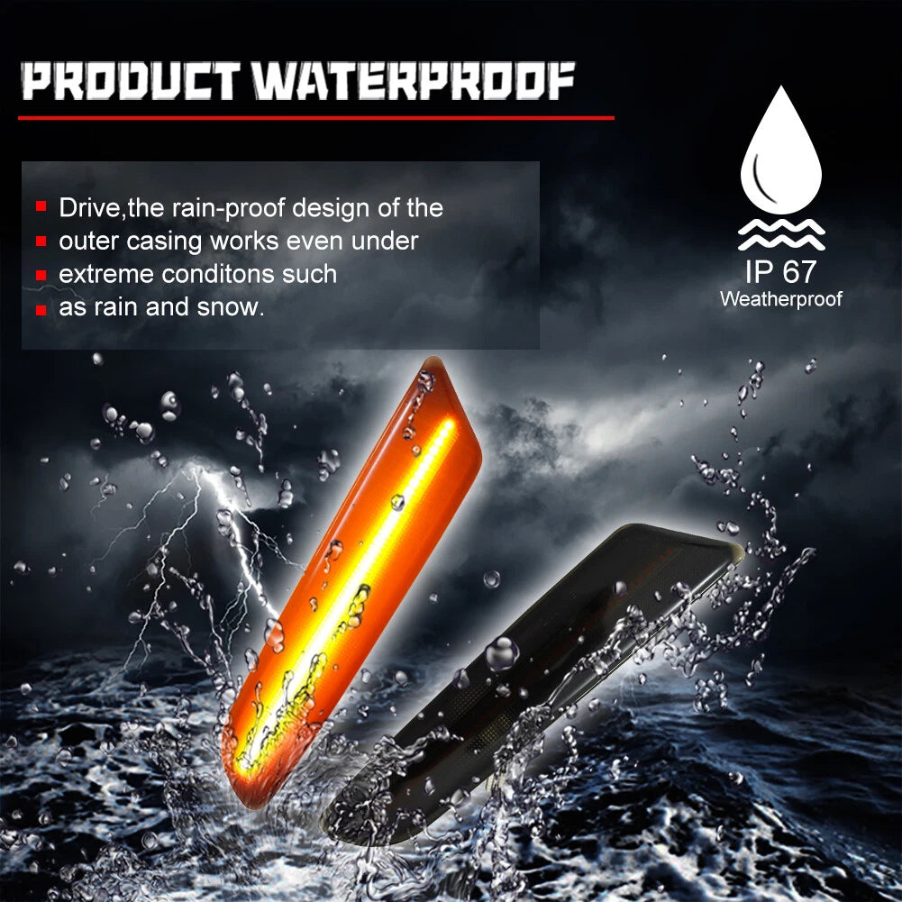 2X Smoked Amber LED Front Side Marker Lights for Lexus ES300 ES330 (2002–2006)