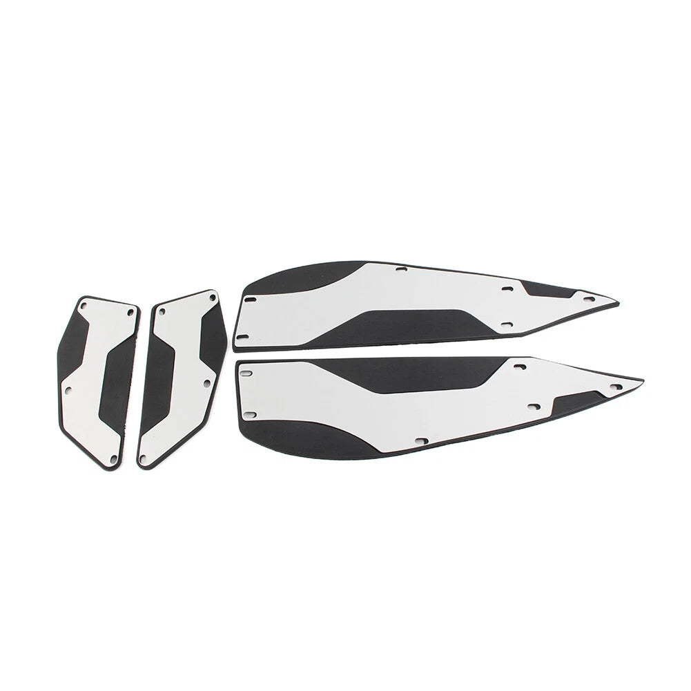 Silver Aluminum Floorboard Kit for Yamaha XMAX 250 300 400 (2017–2023)