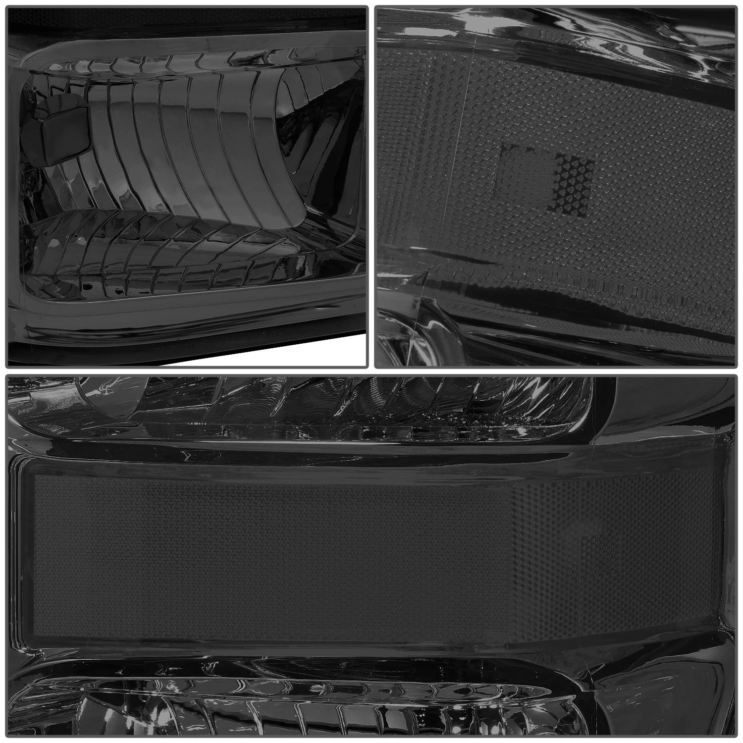 Pair of Smoked/Clear Corner Headlight Lamps for Ford Super Duty (2008–2010)
