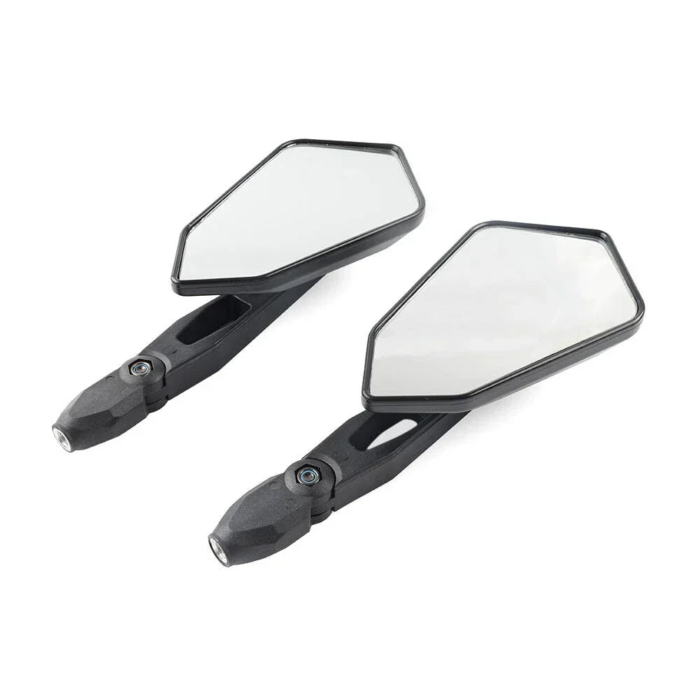 10mm Rear View Side Mirrors for Motorcycle Cruiser Chopper Scooter ATV