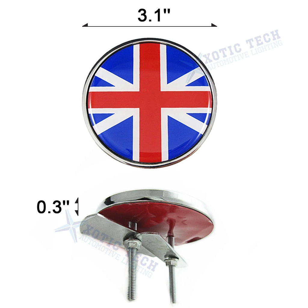 UK Flag Style Grill Badge Holder Sticker for Mini Cooper (-)