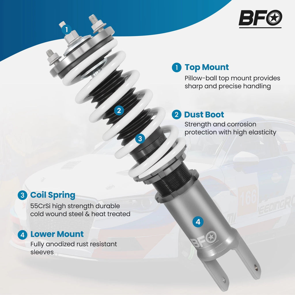 24 Way Coilover Shock Kits for Honda Civic EK EJ EM (1996–2000) Adj. Damper