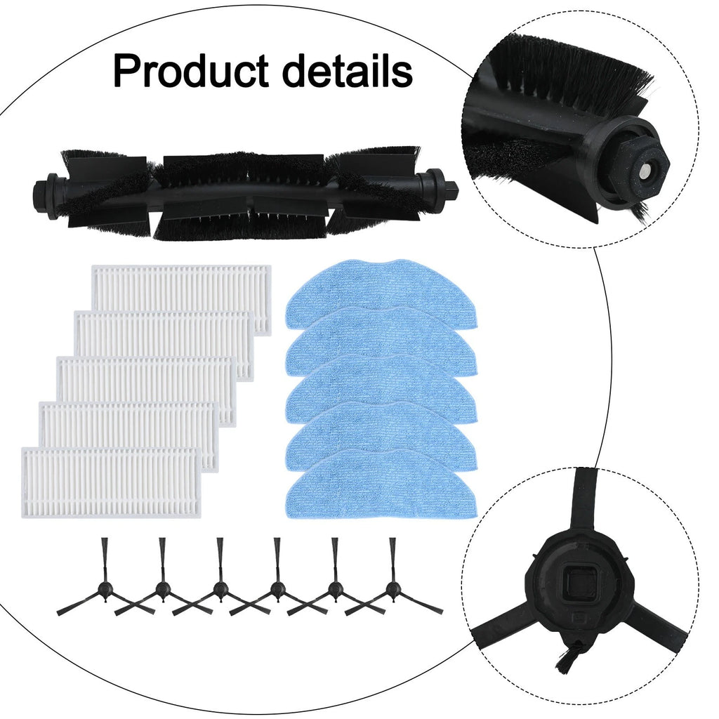 Main Side Brush Filter Mop Cloth for MEDION X10 SW