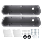 Aluminum Finned Valve Cover Set for Ford 289 302 351W (1962–1985) Black