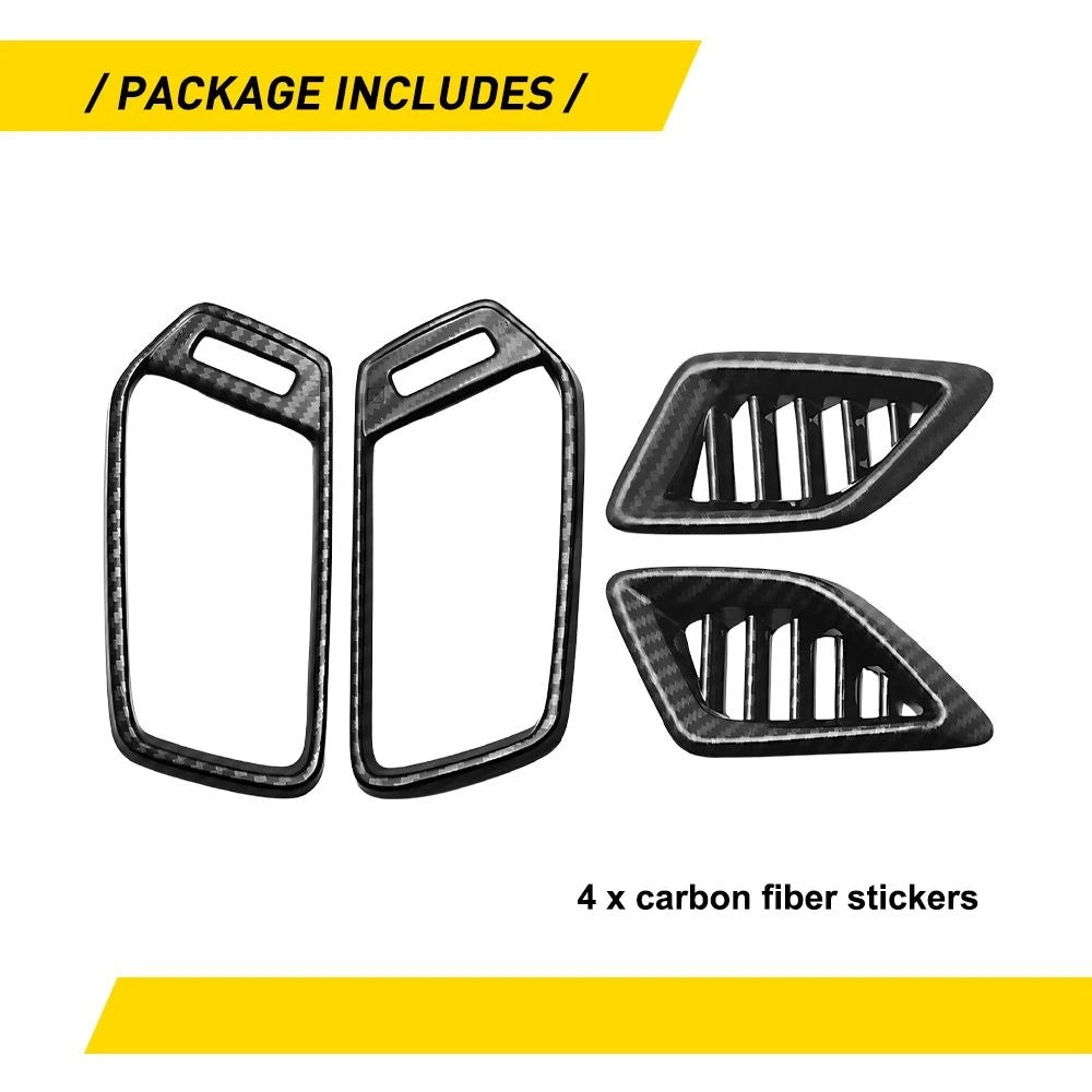 4X Carbon Fiber Dashboard Air Vent Trims for Honda Accord (2018–2022)