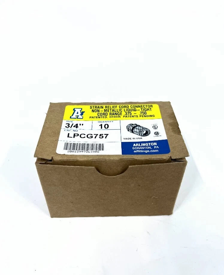 Strain Relief Cord Connector 3/4 in for Arlington 20018997361008 (Box of 10)