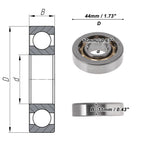 BO17 Deep Groove Ball Bearings for Scooter Skateboard Wheel (17x44x11mm)