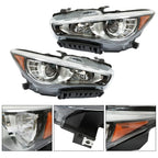 Set of 2 Chrome LED Headlights for Infiniti Q50 (2014-2017)