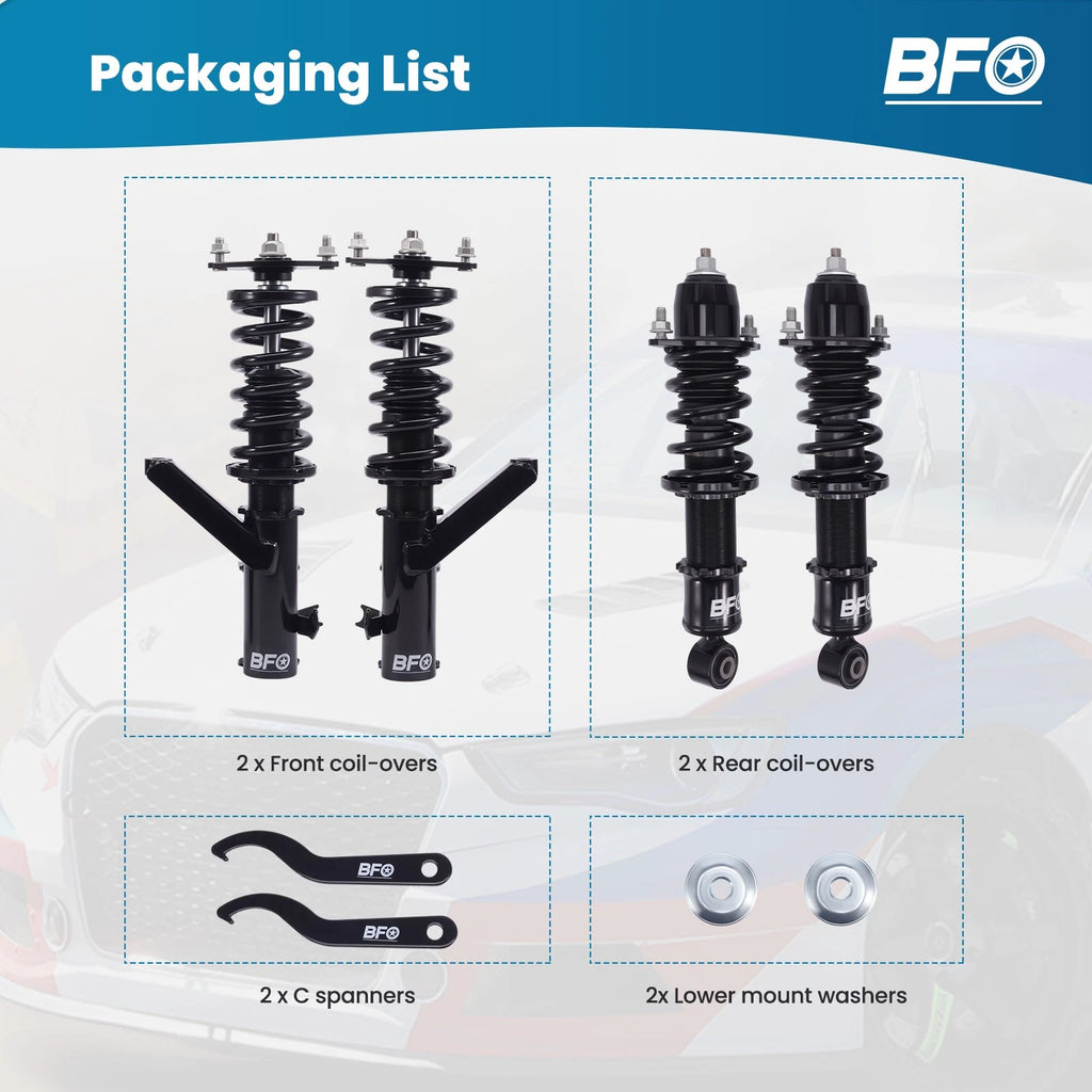 Coilover Suspension Kit for Honda Civic (2001–2005) Adj. Height Shocks Struts