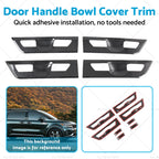 Carbon Fiber Door Handle Bowl Cover Trim for Kia Carnival (2022–2023)