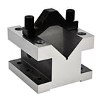 Set of 2 V-shaped Clamp Blocks 35x35x30mm for Grounding