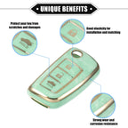 3X Smart Key Fob Case Cover for Nissan Rogue Frontier (2014–2023) TPU Green