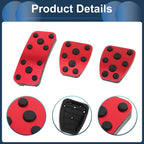 3 Pcs Foot Accelerator Pedal Covers for Subaru Forester (2006–2018) Red