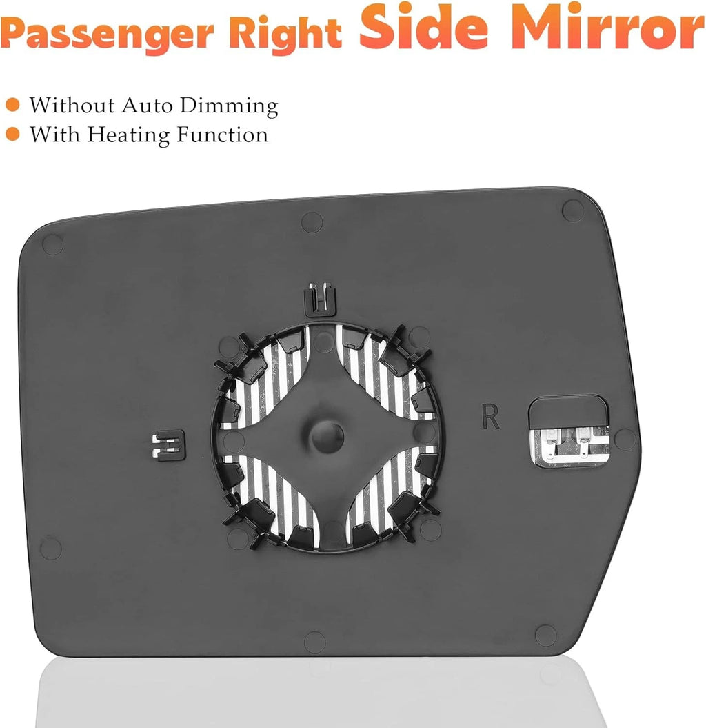 Right Side Heated View Mirror Glass for Ford F-150 (2004-2014)