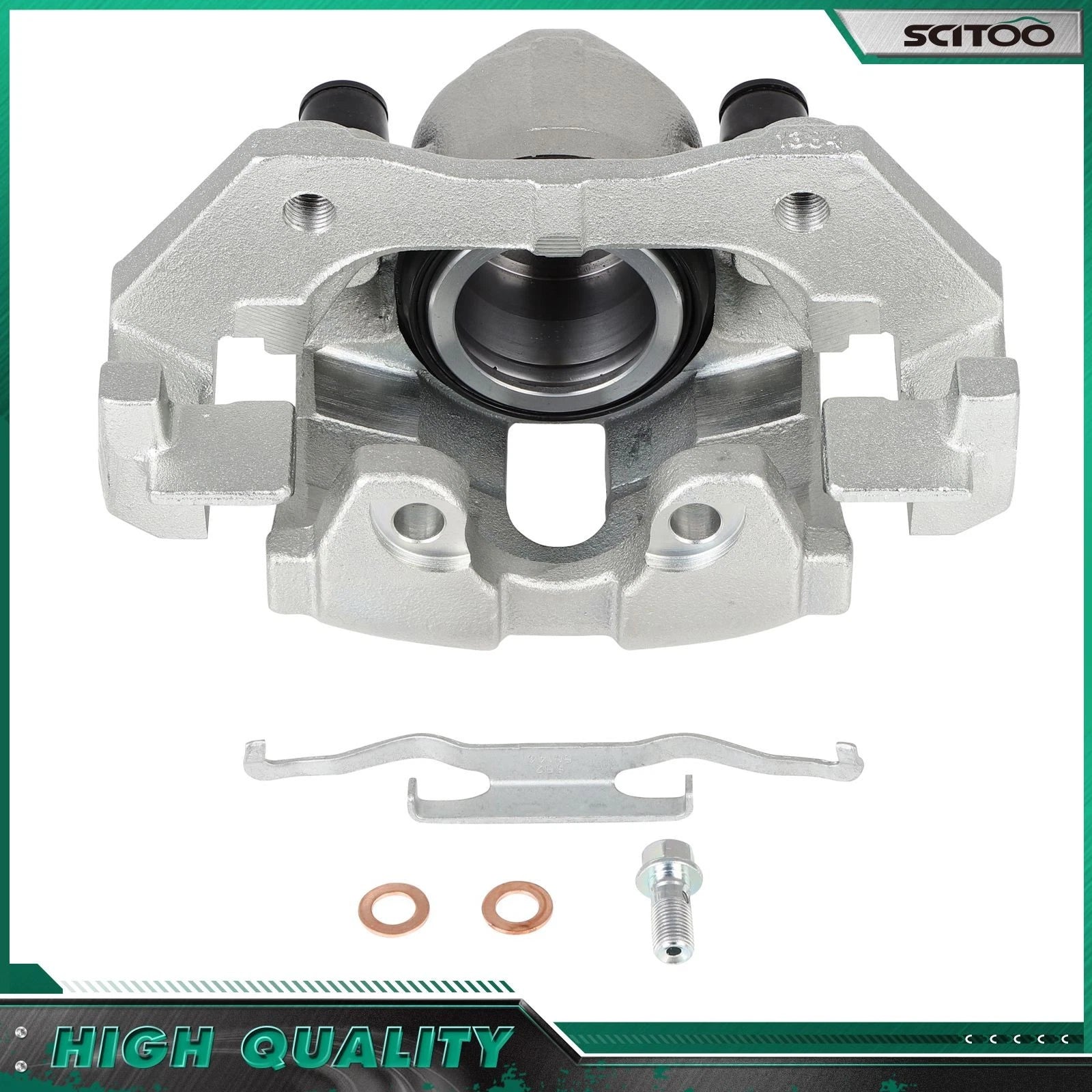 Front Left Silver Brake Caliper w/ Bracket for Ford Escape (2005–2008)