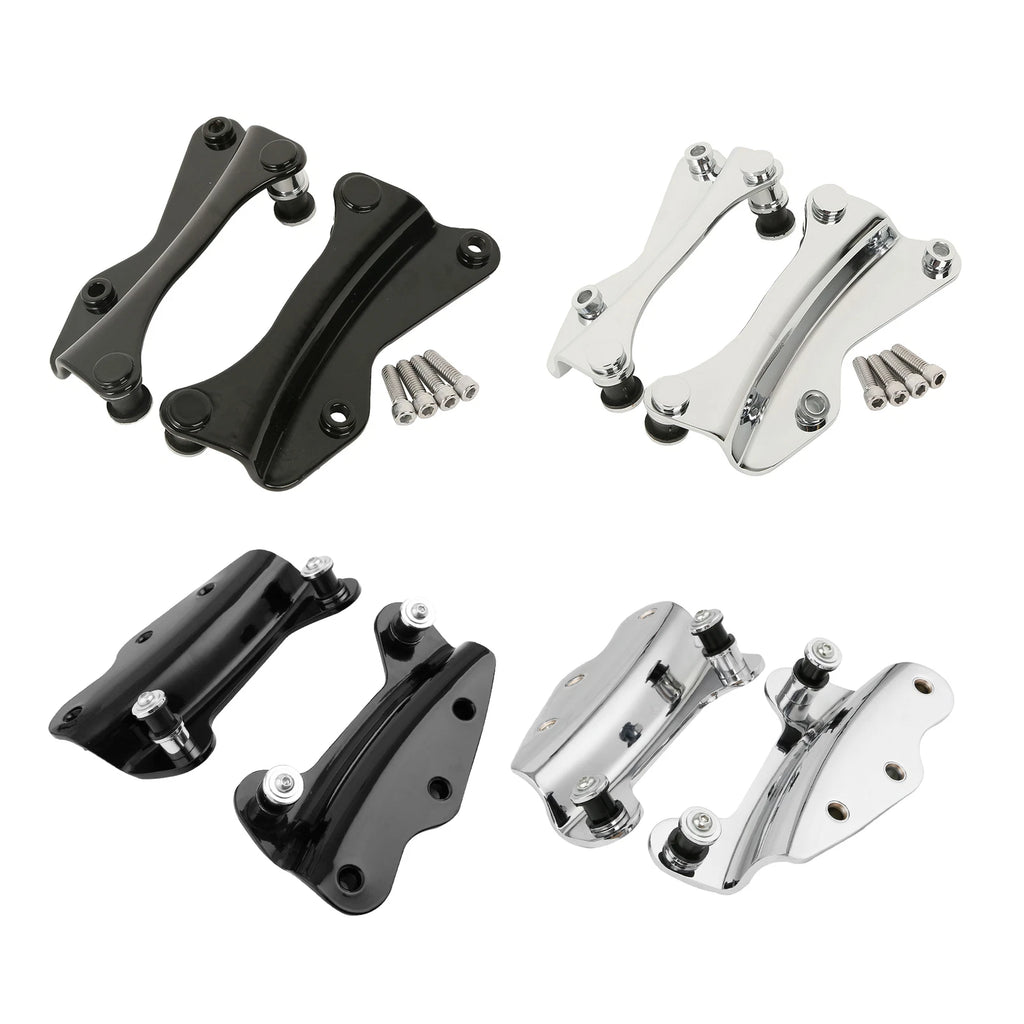Set of 4 Docking Hardware Kit for Harley Touring Glide (2009–2025) Chrome/Black