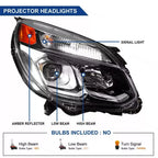 Front Headlight Headlamp for Chevrolet Equinox (2016–2017) RH Chrome