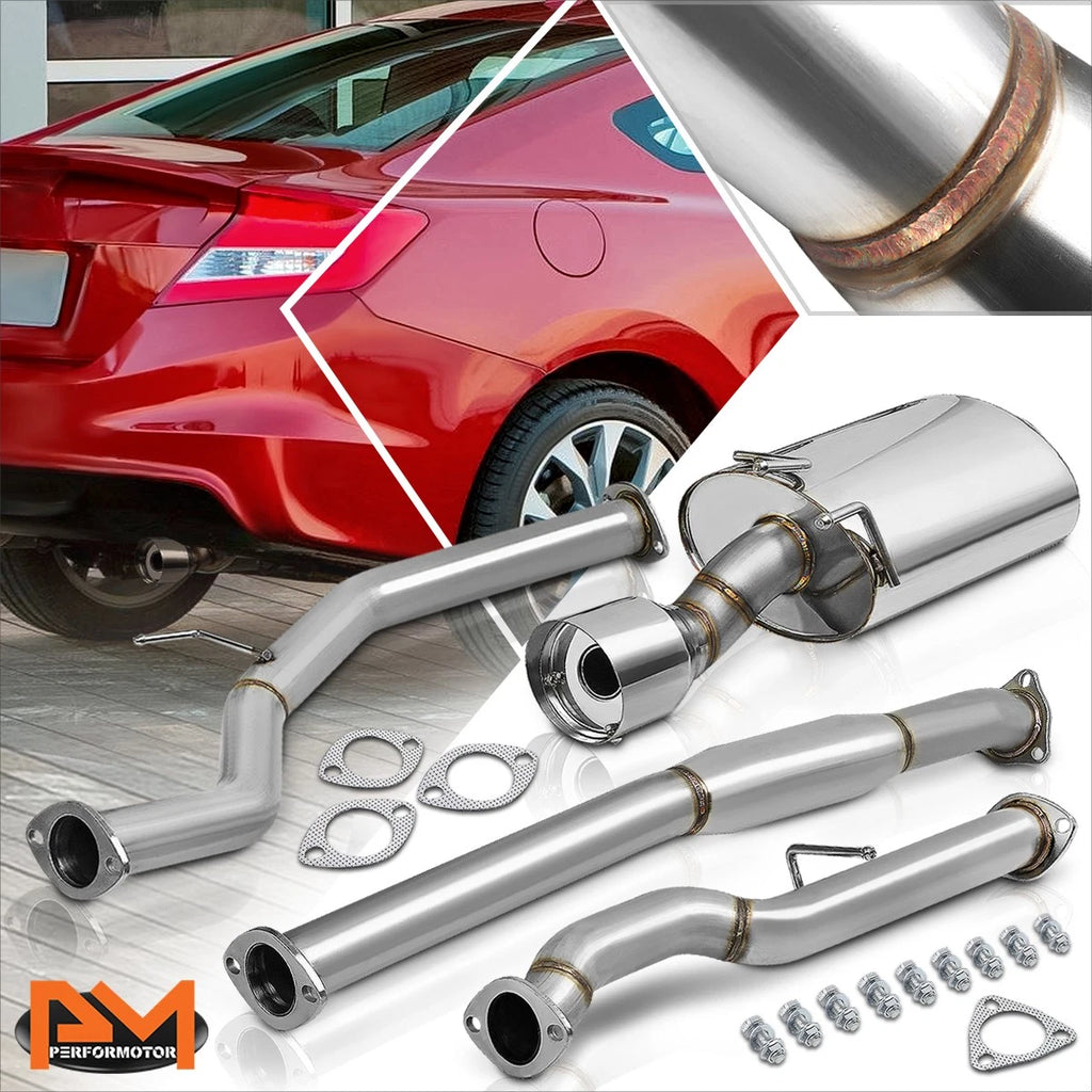 4" Tip Catback Exhaust Muffler for Honda Civic FG3/FG4 (2012–2015)