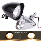 Bullet Tri-Bar Headlight for Harley Chopper Dyna Softail