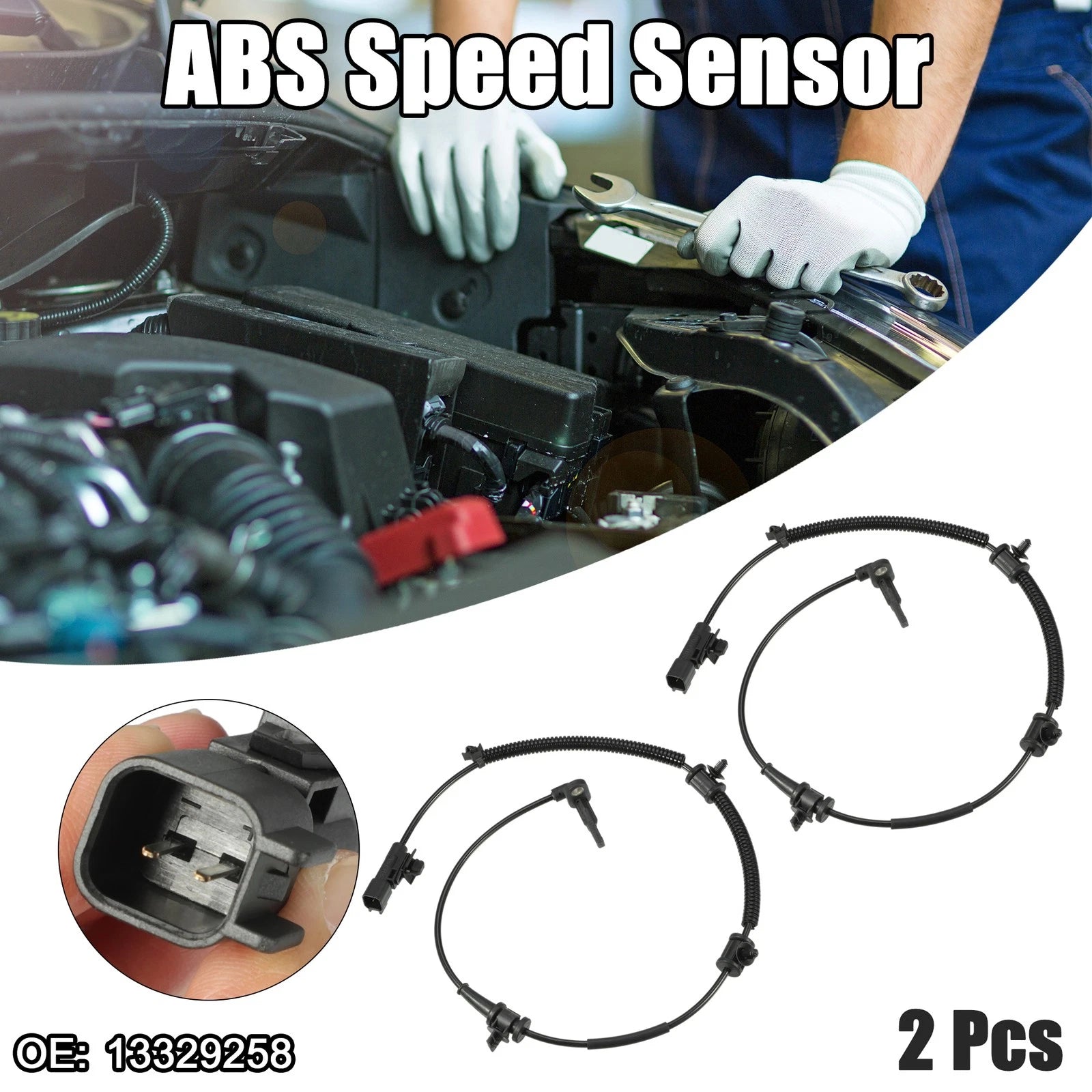 2pcs ABS Wheel Speed Sensor for Chevrolet Cruze (2011–2016) No. 13329258