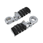 Chrome Highway Bar Footpegs for Harley Touring Softail (Fits 1-1/4'')