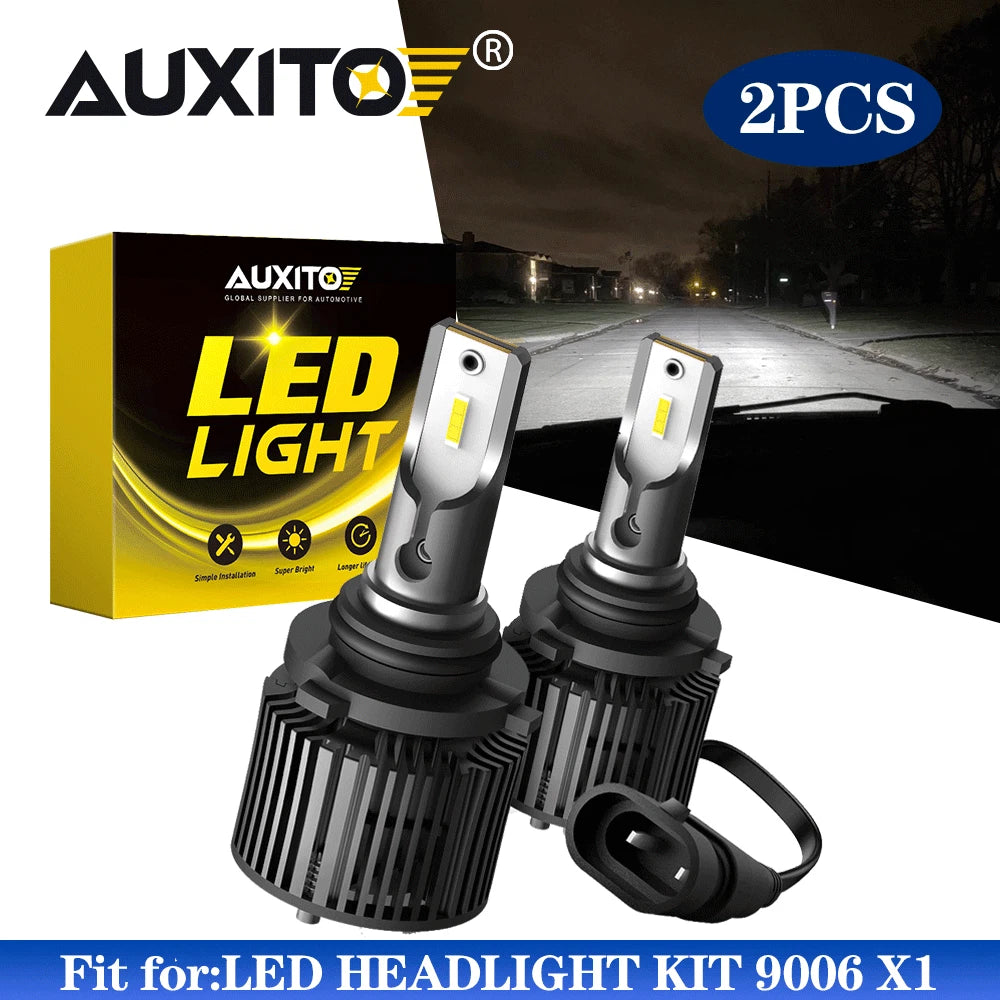 AUXITO 9006/HB4 LED Headlight Bulbs for Various Vehicles (16000 Lumens, 6000K)