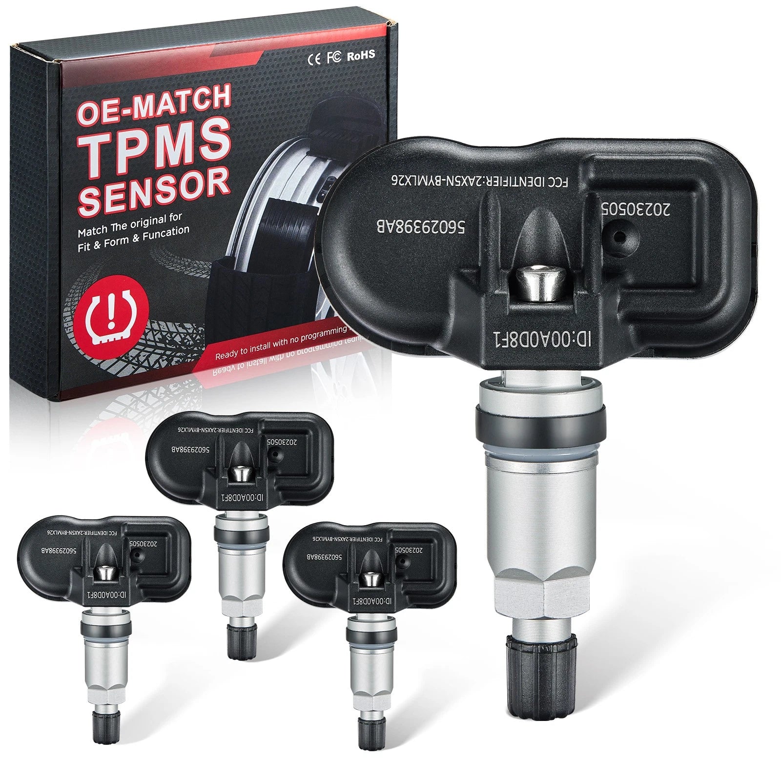 TPMS Tire Pressure Sensor for Jeep Wrangler 1987–1990 (4.2L) (4PCS)