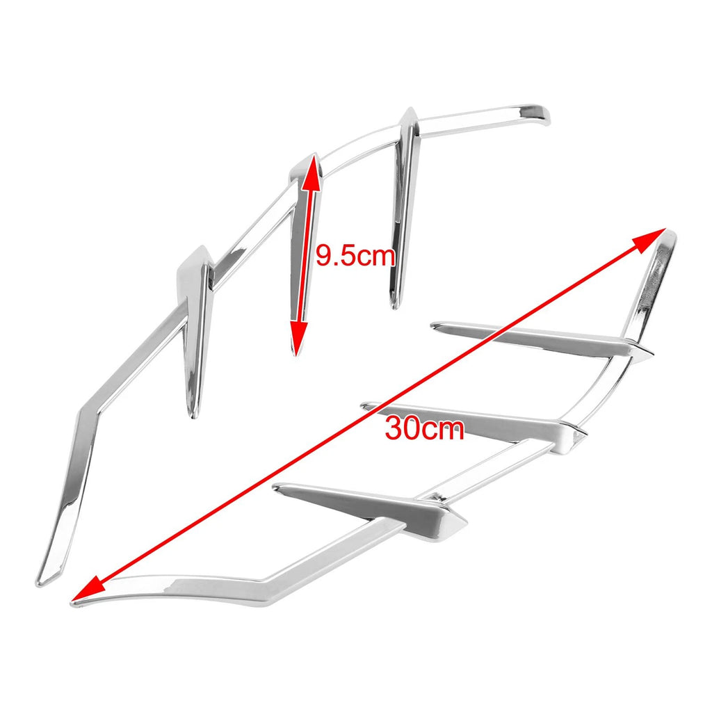 Chrome Mid-Frame Air Deflectors Trims for Harley Road Street Electra Glide (2009–2023) T5