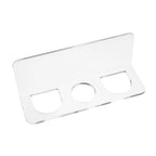 2X Acrylic Hair Brush Holder Wall Mounted Organizer with 3 Open Slots