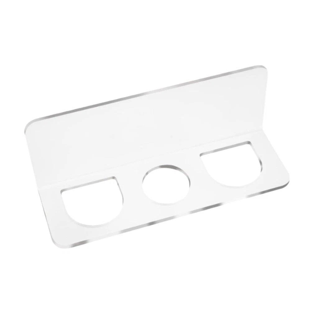 2X Acrylic Hair Brush Holder Wall Mounted Organizer with 3 Open Slots