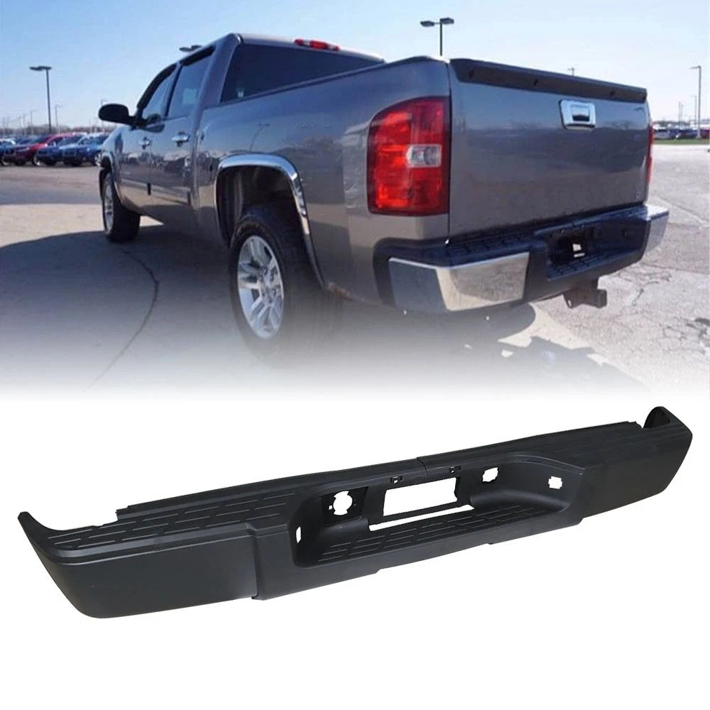 Rear Steel Bumper for Chevy Silverado & GMC Sierra 1500 (2007–2013)
