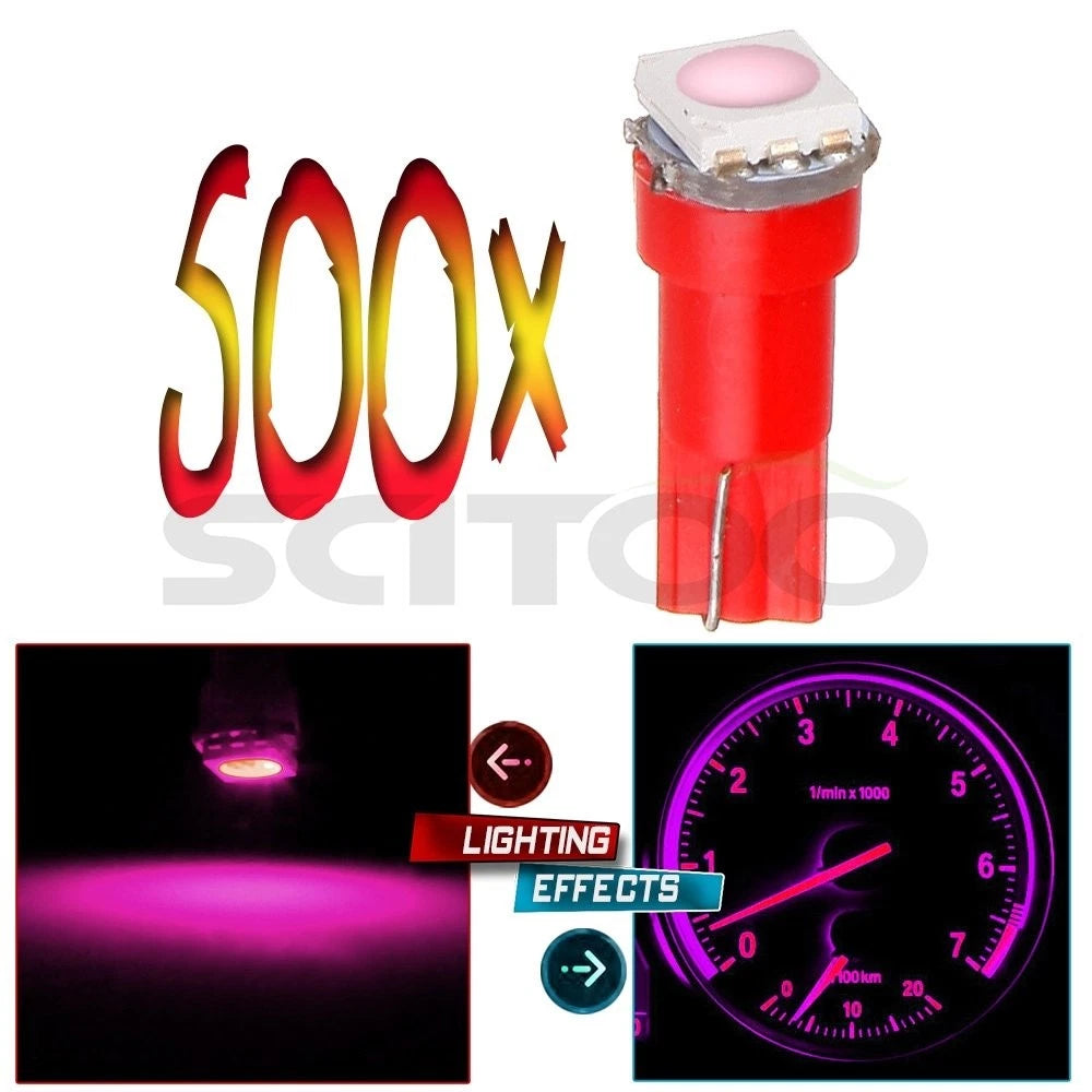 500pcs T5 5050 1SMD LED Gauge Light Bulbs 85 74 73 70 for Honda