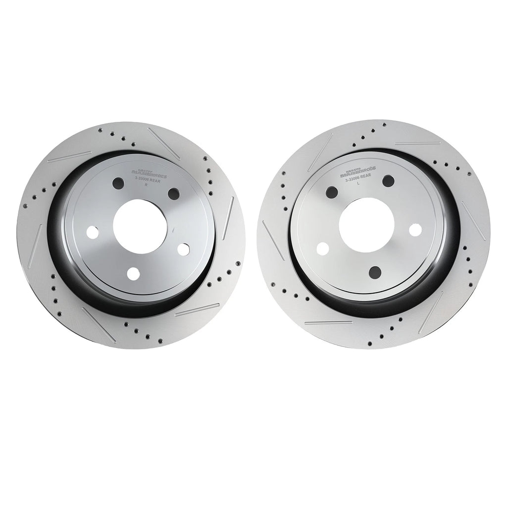 Pair Rear Drilled Brake Rotors for Dodge Ram 1500/Durango (2004–2010)