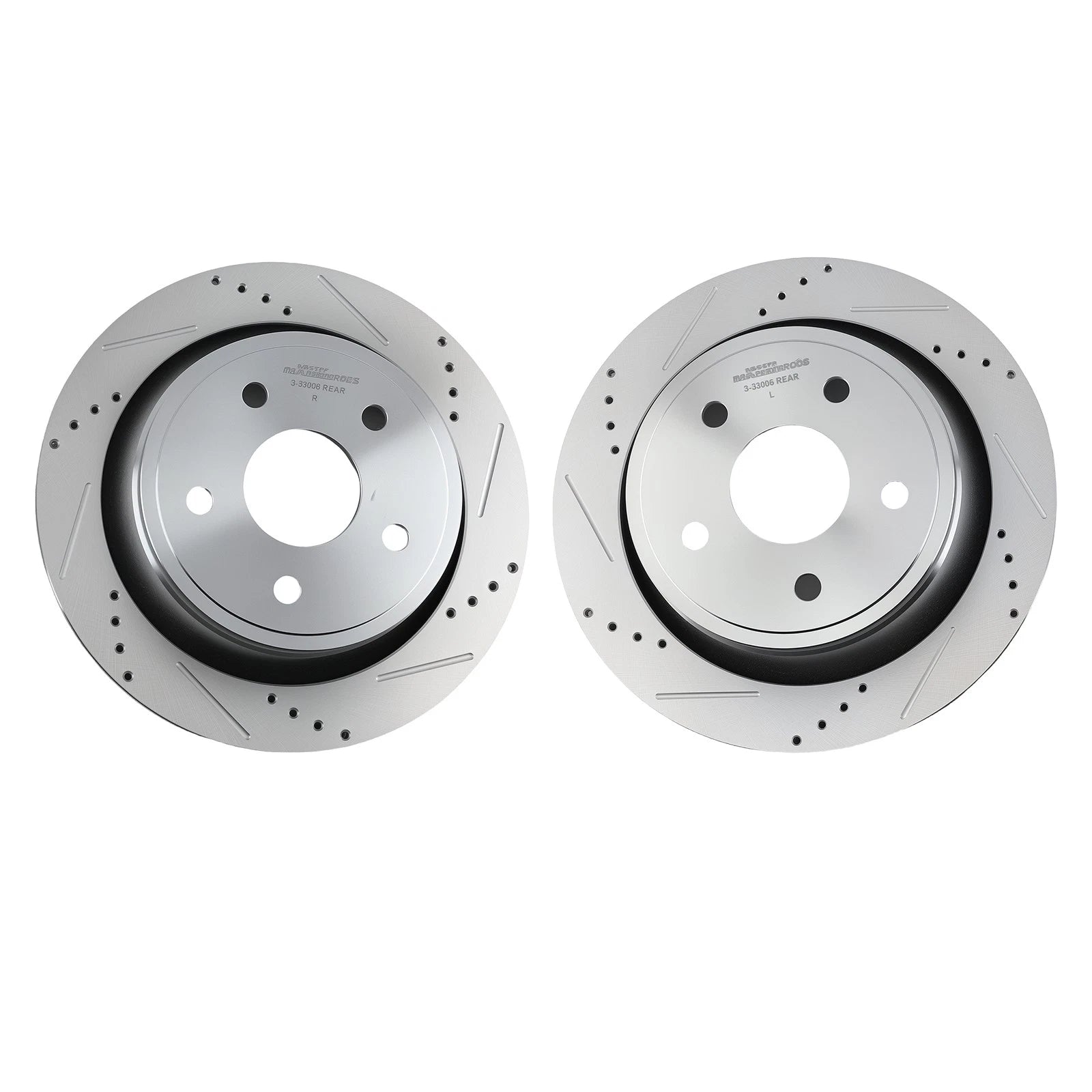 Pair Rear Drilled Brake Rotors for Dodge Ram 1500/Durango (2004–2010)