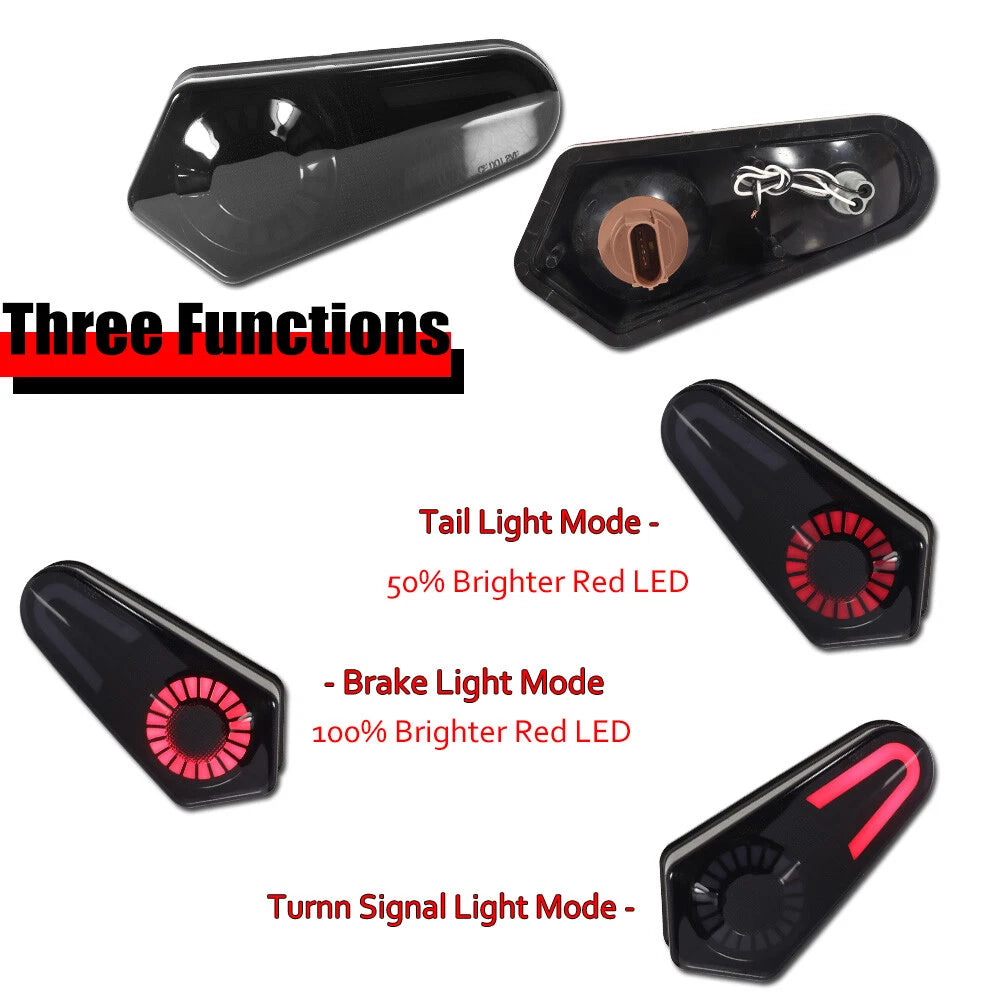 2X Smoke Red LED Tail Light for Polaris Sportsman 500 570 800 850 1000 (2009–2022)