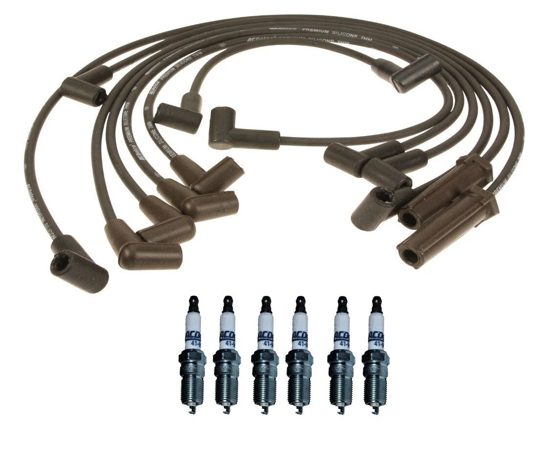 Set of 6 Ignition Wires for Chevy G30 (1996–1999) ACDelco Platinum Spark Plugs