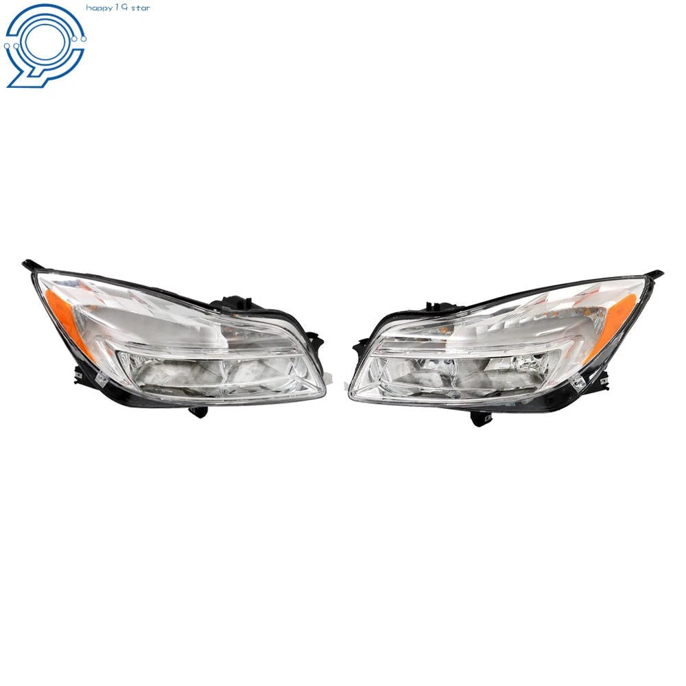 Set of 2 Chrome Housing Headlights for Buick Regal (2011–2013)