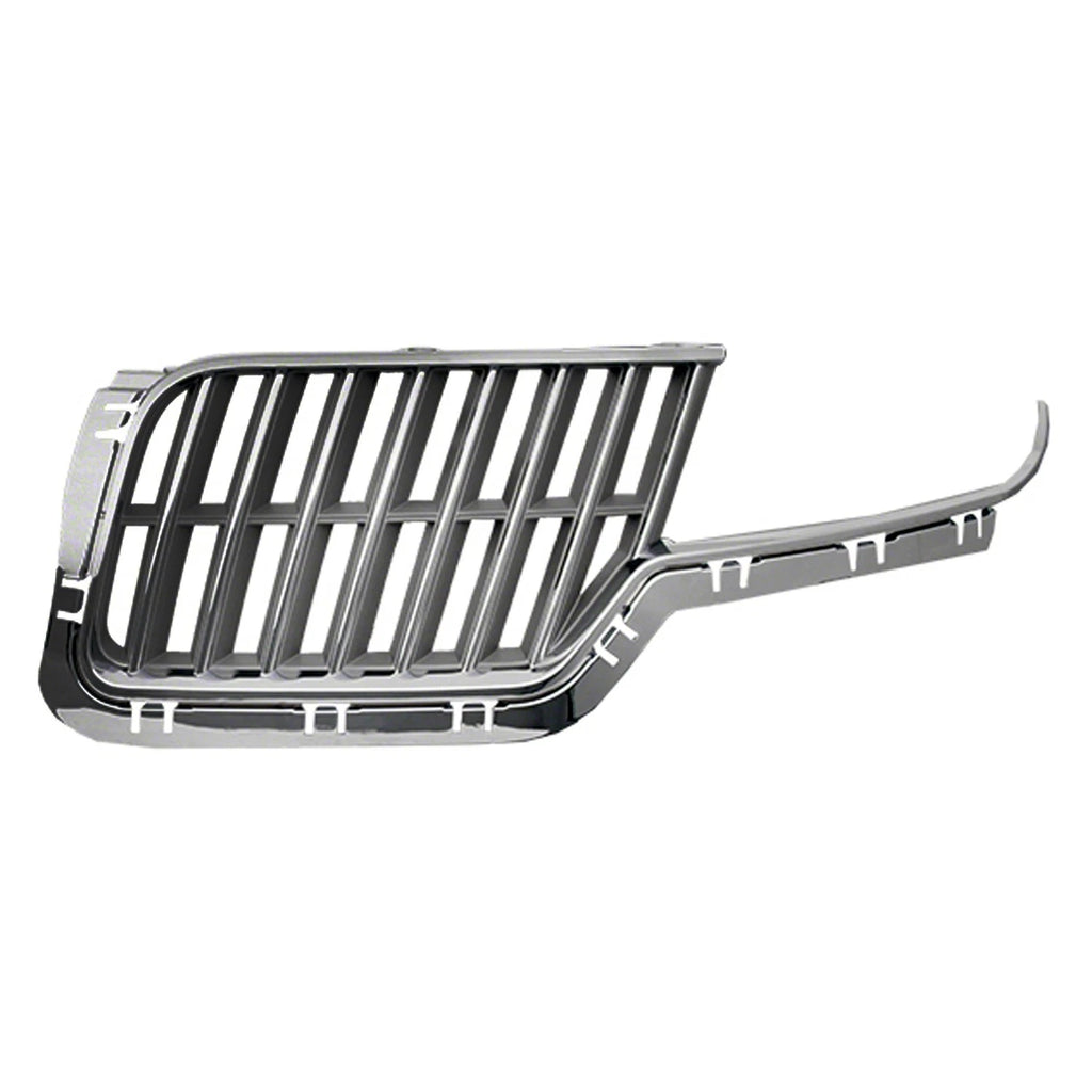 Replacement Silver Chrome ABS Plastic Driver Side Front Grille