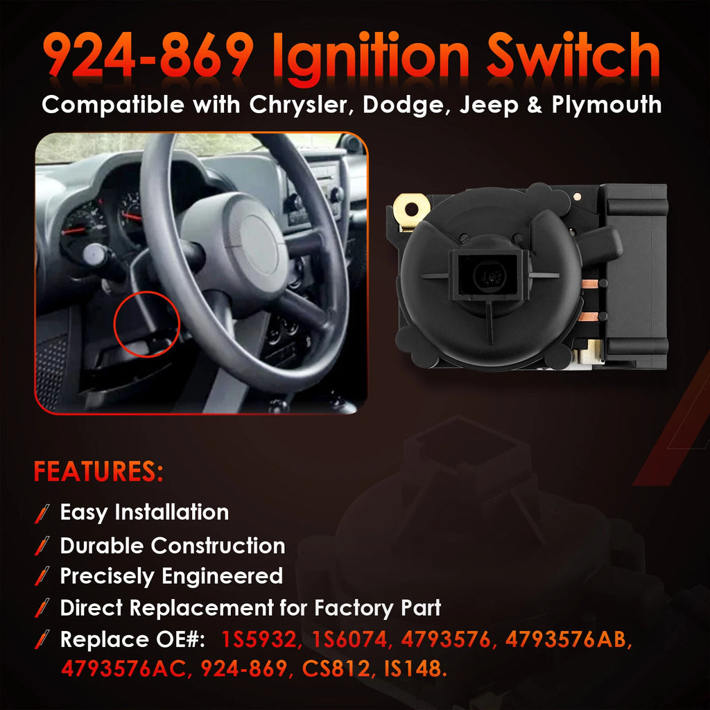 Ignition Starter Switch for Chrysler Dodge Plymouth Jeep (2000-2007)