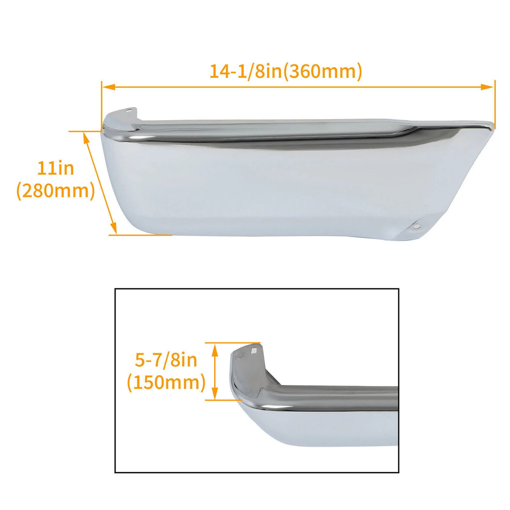 Set of 2 Chrome Bumper End Caps for Toyota 4Runner (1996–2002)