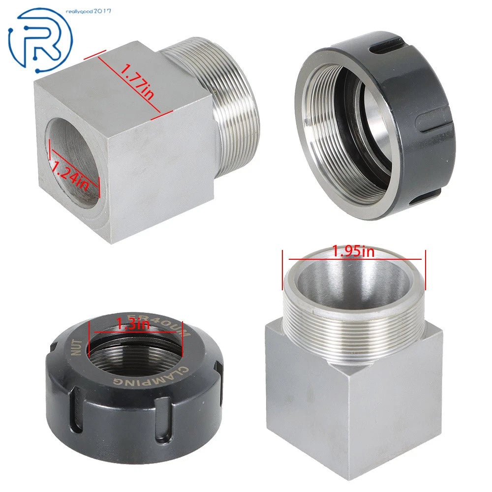 CNC Lathe ER40 Square & Hex Collet Chucks Set for