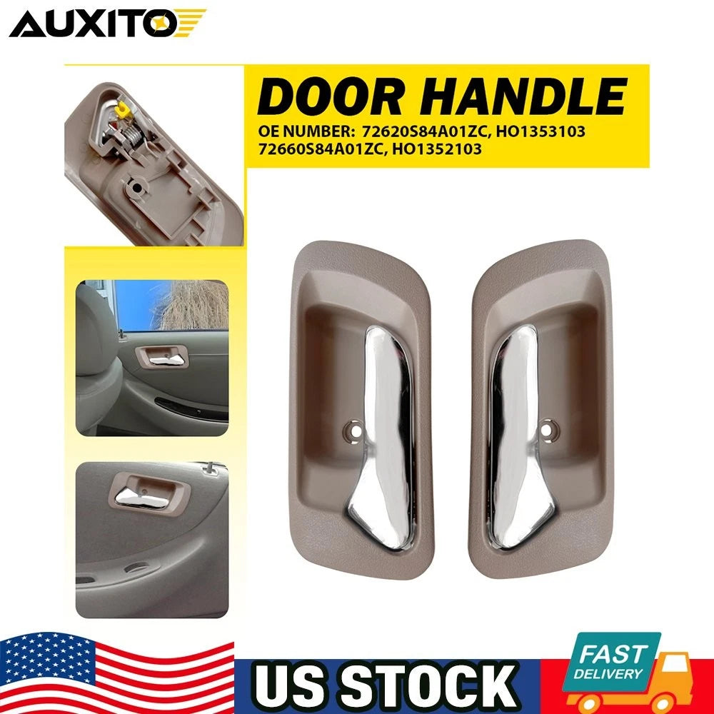 Set of 2 Interior Door Handles for Honda Accord Sedan (1998–2002) Beige