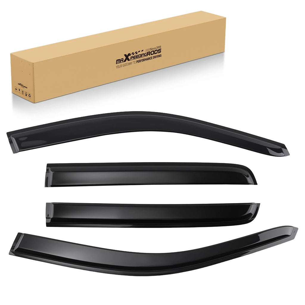 Set of 4 Window Rain Guards for Jeep Cherokee (2014–2021) Black