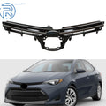 Front Bumper Upper Grille for Toyota Corolla (2017–2019) Glossy Black