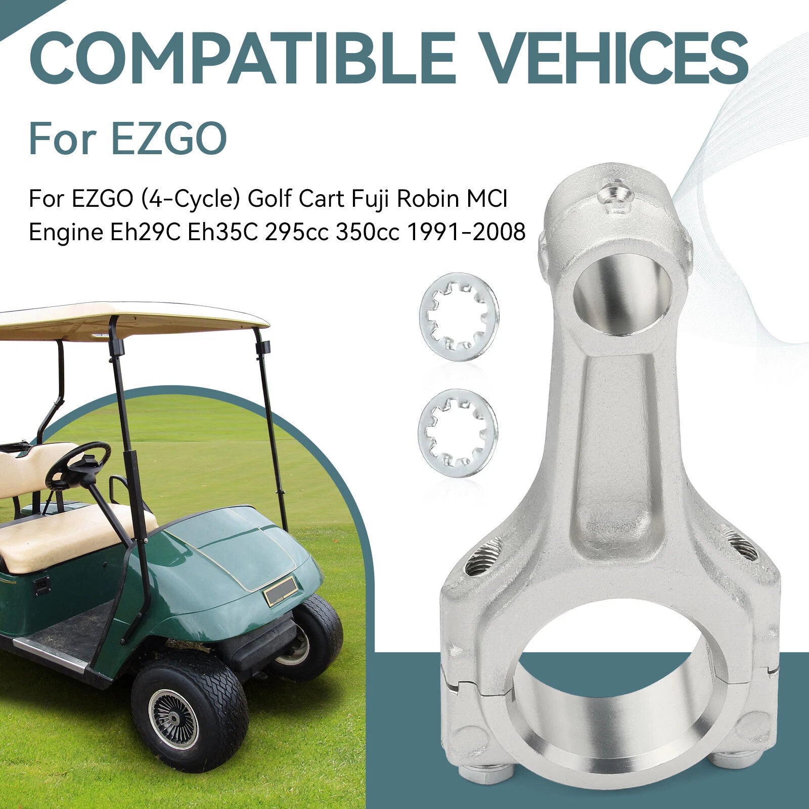 Forged Connecting Rod for EZGO 4-Cycle Golf Cart (PRE-MCI Eh29C Eh35C)