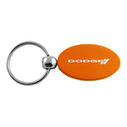 Stripe on Orange Oval Keychain - Officially Licensed for Dodge