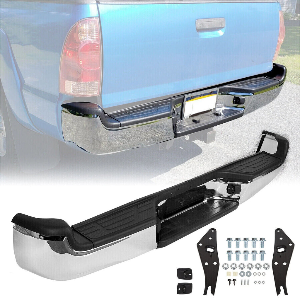 Chrome Rear Bumper Assembly for Toyota Tacoma (2005–2015)