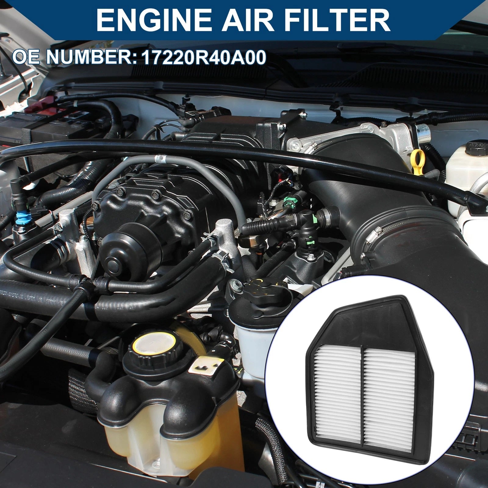 Engine Air Filter No. 17220R40A00 for Honda Crosstour 2.4L (2012–2015)