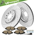 Set of 2 Front Brake Rotors & Ceramic Pads for Volkswagen GTI (2015–2018)
